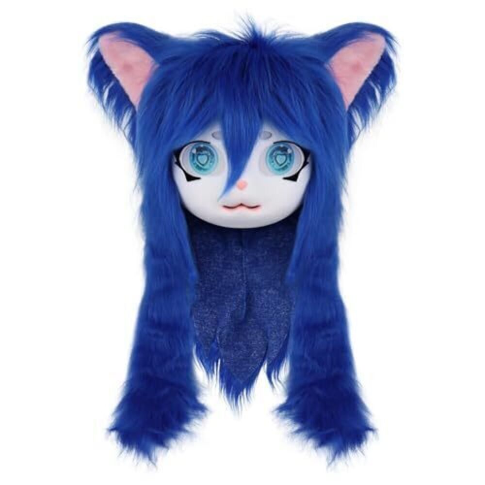 6928 SMILETERNIT Animal Head Cat Fursuit Cut Mask Halloween Masquerade